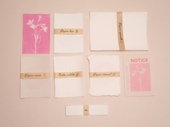 Papiers imprégnés pour rosatype cyanotype rose