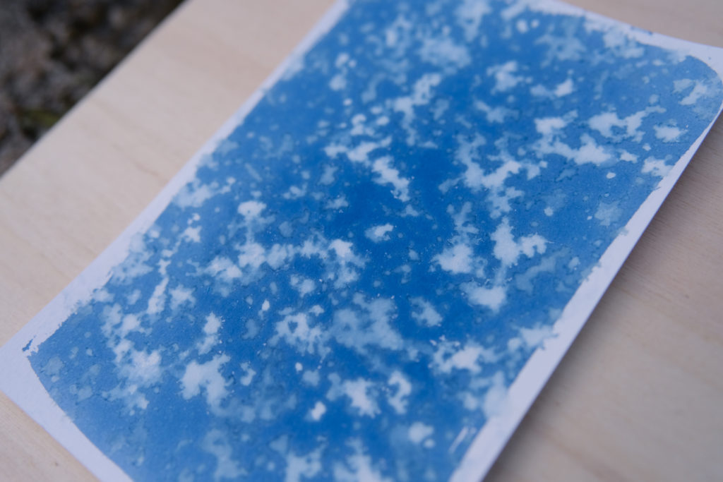 cyanotype de flocons de neige