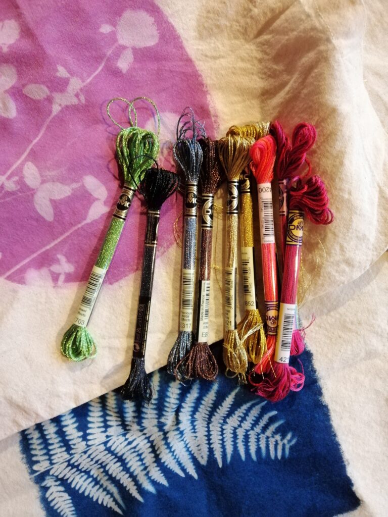 cyanotype sur tissu de coton