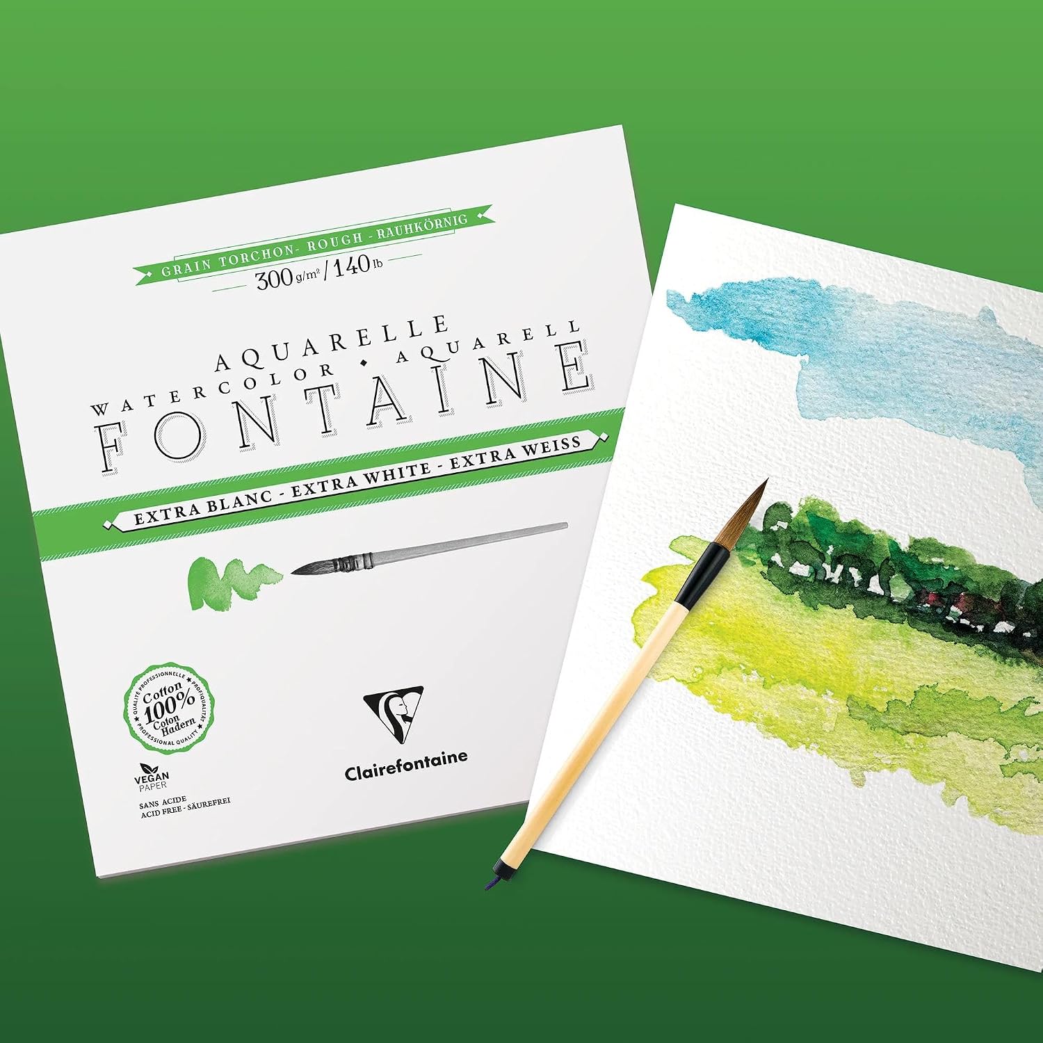 papier aquarelle premium 100% coton Fontaine de Clairefontaine